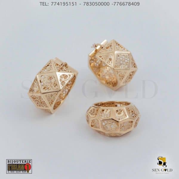 bijouterie de l'islam Sen - gold Boucles d'oreilles Collection NEO-NERO 18 carats