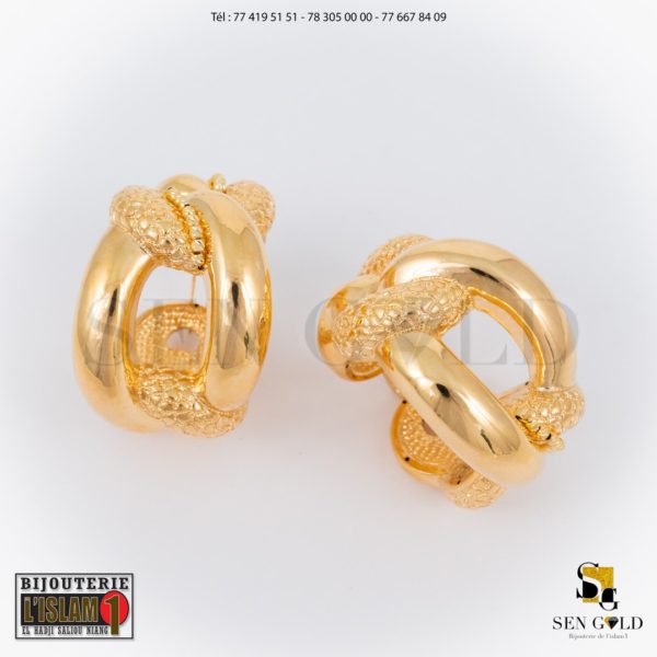 bijouterie de l'islam Sen - gold Boucles d'oreilles Or Importé 18 carats
