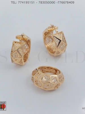 bijouterie de l'islam Sen - gold Boucles d'oreilles bague Collection NEO-NERO 18 carats