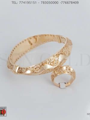 bijouterie de l'islam Sen - gold Ensemble bracelet bague Collection NEO-NERO 18 carats