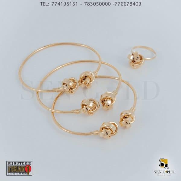 bijouterie de l'islam Sen - gold Ensemble bracelets bagues Or 18 carats