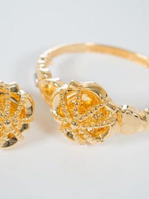 bijouterie de l'islam Sen - gold ensemble bracelet bague 18 carat