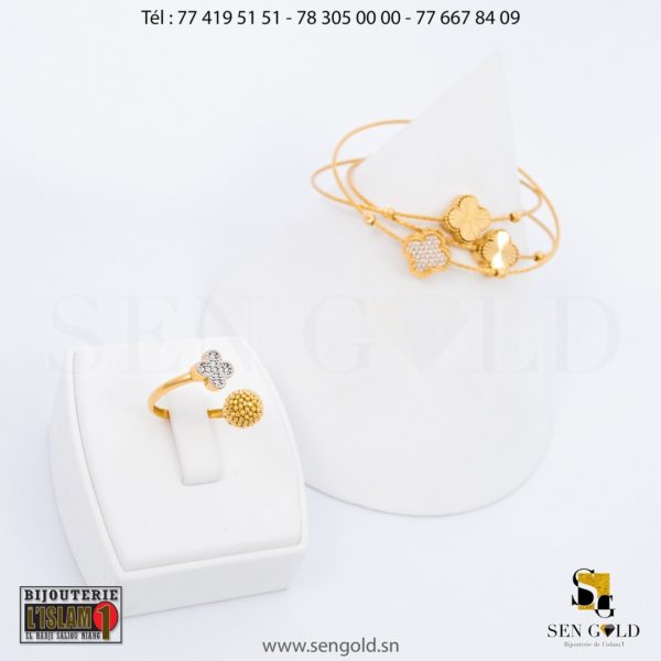 Bracelets et bague en Or 18 carats 16.5 grammes (2) Bijouterie de l'islam sen - gold